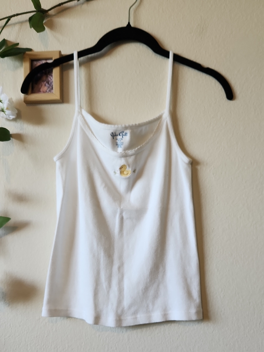 PacSun - NWOT White Cami With Duck Embroidery - M